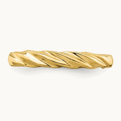 Polished Thin Ribbed Dome Ring, 14K