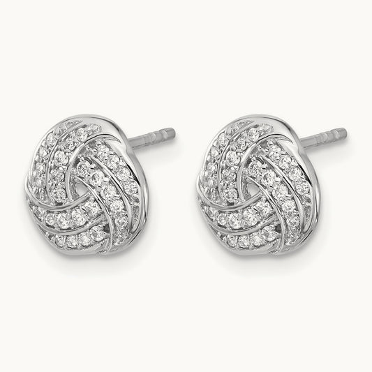 Love Knot Post Earrings, 0.25 ct tw Lab-Grown Diamond