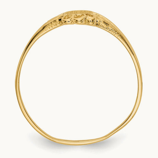 Childs Fancy Signet Ring, 14K