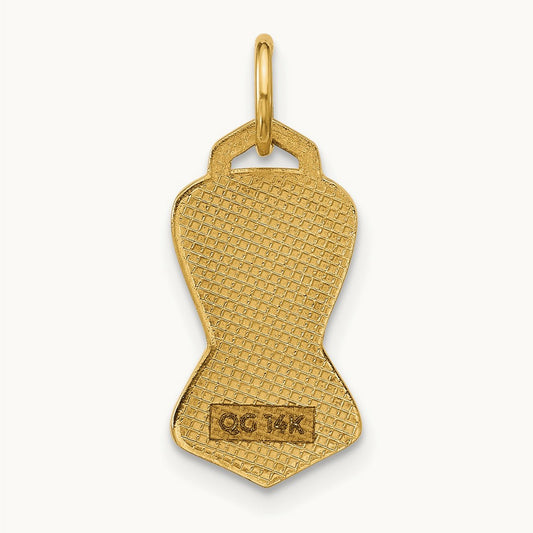 One Piece Swimsuit Charm, 14K Yellow Gold