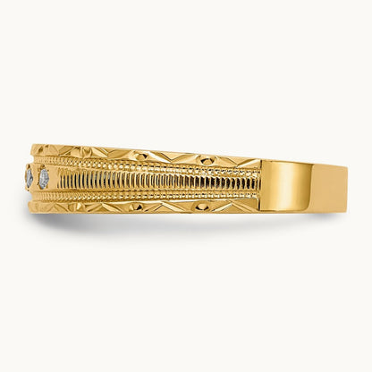 AA Quality Trio Ladies Complete Wedding Band, 14K