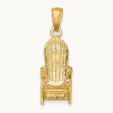 3-D Beach Chair Charm, 14K