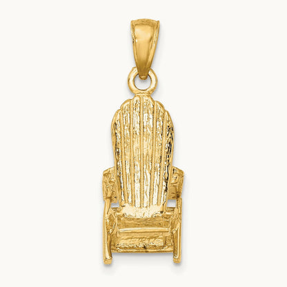 3-D Beach Chair Charm, 14K