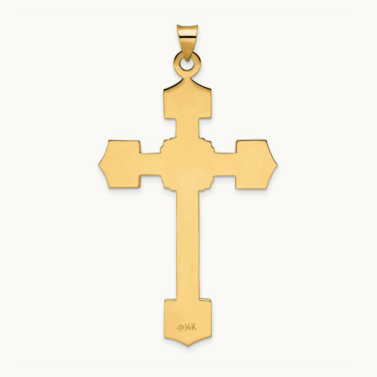 Polished Solid Fancy Design Cross Pendant — photo set