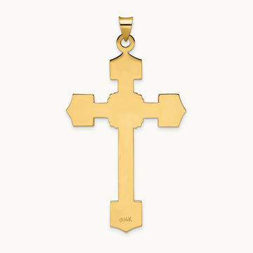 Polished Solid Fancy Design Cross Pendant — photo set