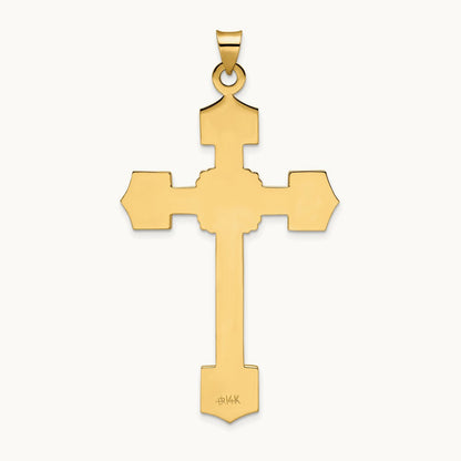 Polished Solid Fancy Design Cross Pendant — photo set