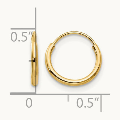 Madi K Endless Hoop Earrings, 14K