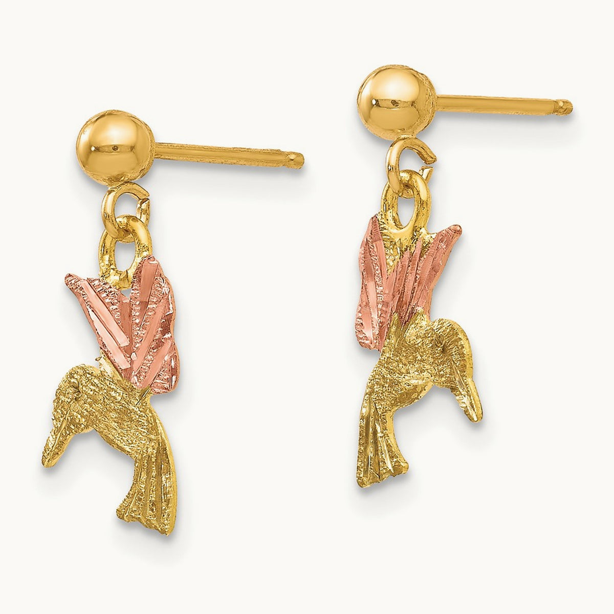 Black Hills Gold Post Dangle Earrings