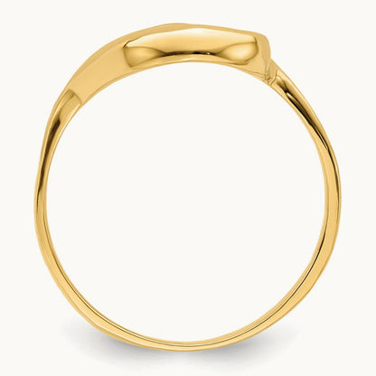Tilted Heart Ring, 14K