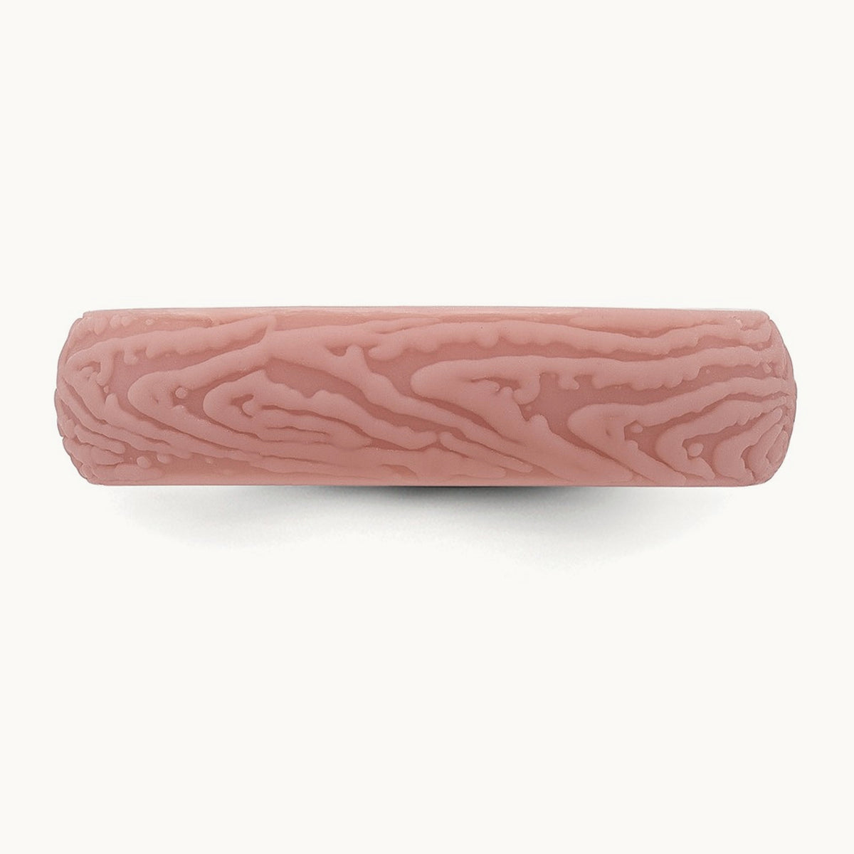 Silicone Rose Pink 5.70mm Wood Grain Pattern Band