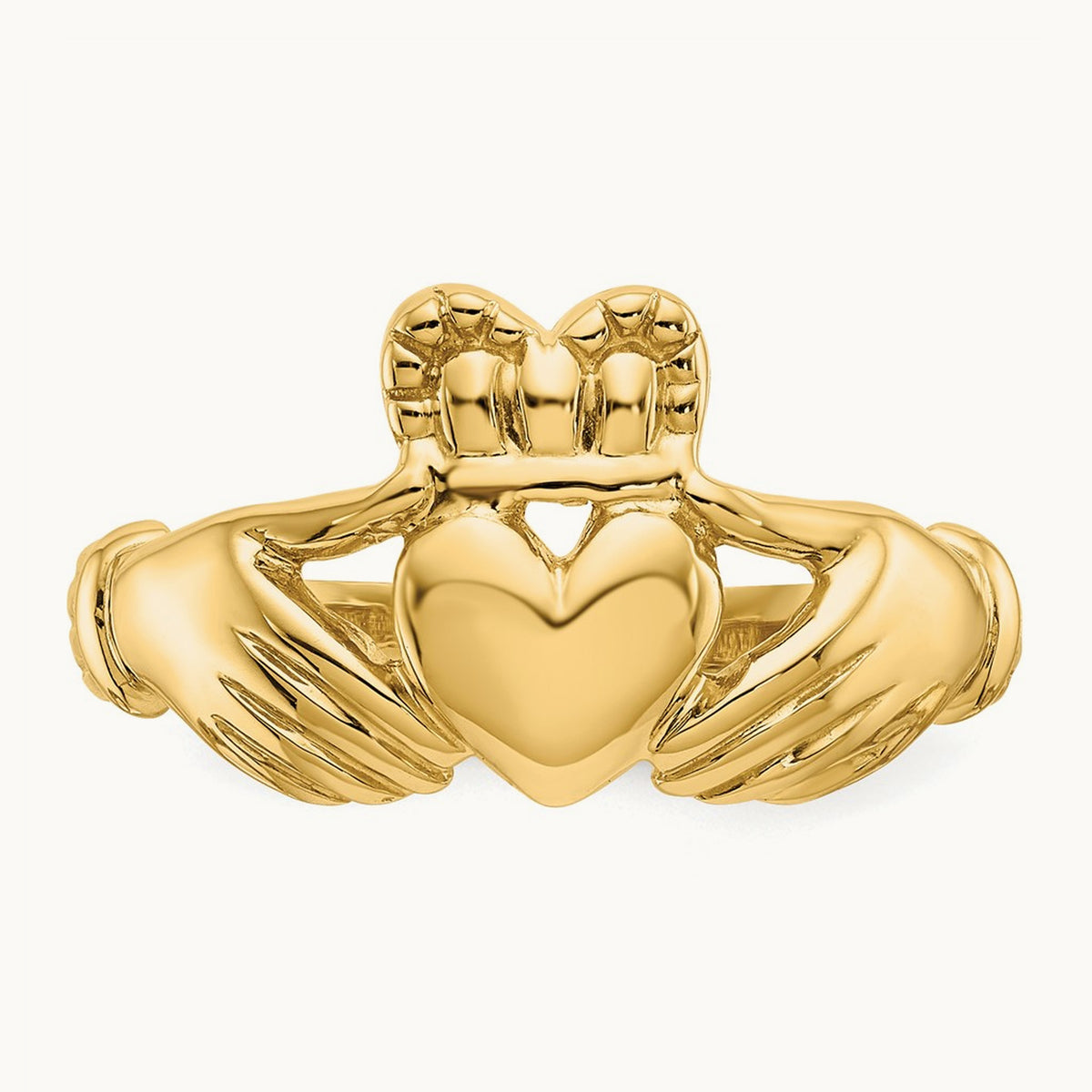 Men's Claddagh Ring, 14K