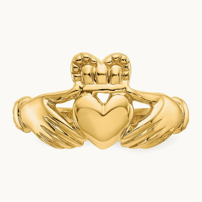 Men's Claddagh Ring, 14K