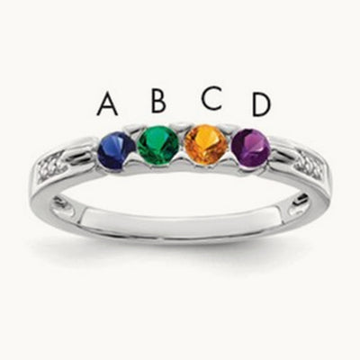 Family Jewelry Diamond Semi-Set Ring, 14K White Gold