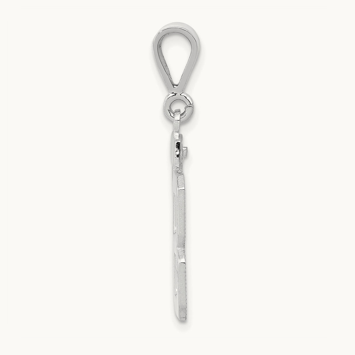 Medium Polished Number 88 Charm — 14K White Gold