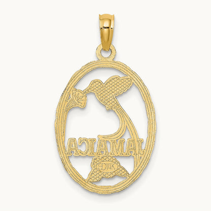 JAMAICA w/Bird and Flowers Charm, 14K