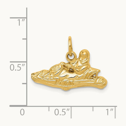 Go-Kart Charm, 14K