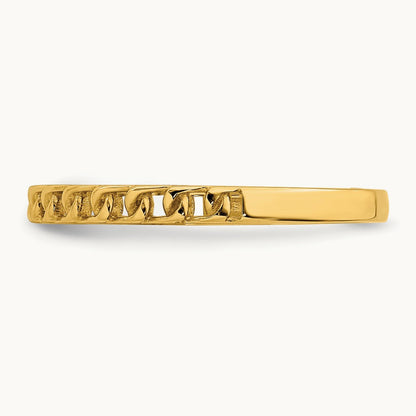 Link Design Ring — 14K Yellow Gold