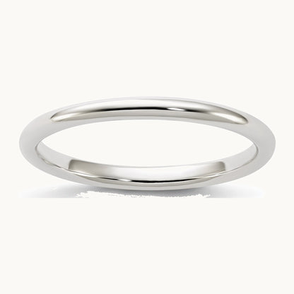 Sterling Silver 2mm Half Round Band