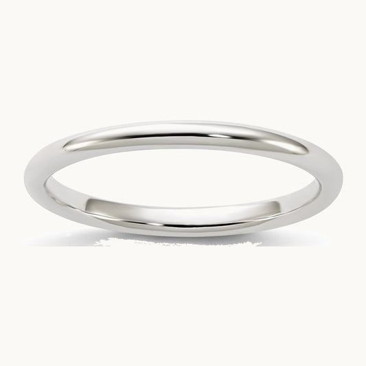 Sterling Silver 2mm Half Round Band