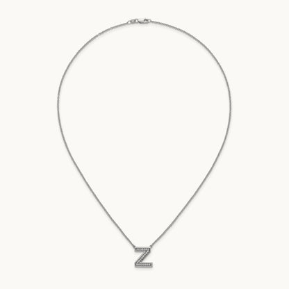 Initial Z Necklace, 0.20 ct tw Lab-Grown Diamond