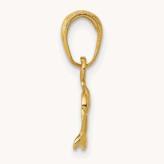 Mini Dolphin Pendant, 14K