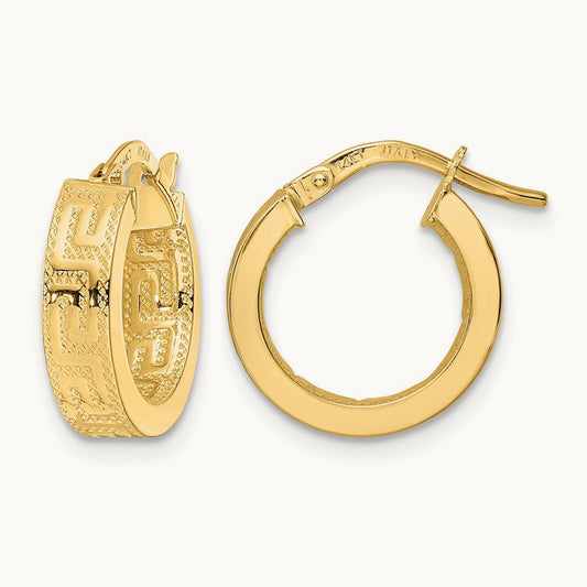 Polished Hoop Earrings, 14K