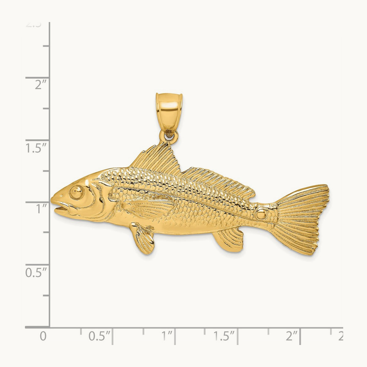 3-D Red Fish Charm — 19.7mm
