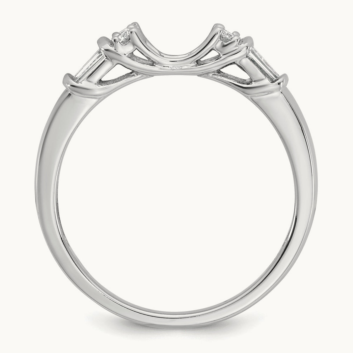 Peg Set Semi-Mount Engagement Ring, 0.25 ct tw
