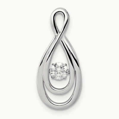 1/4ct. Moving Diamond Infinity Slide Pendant, 14K White Gold