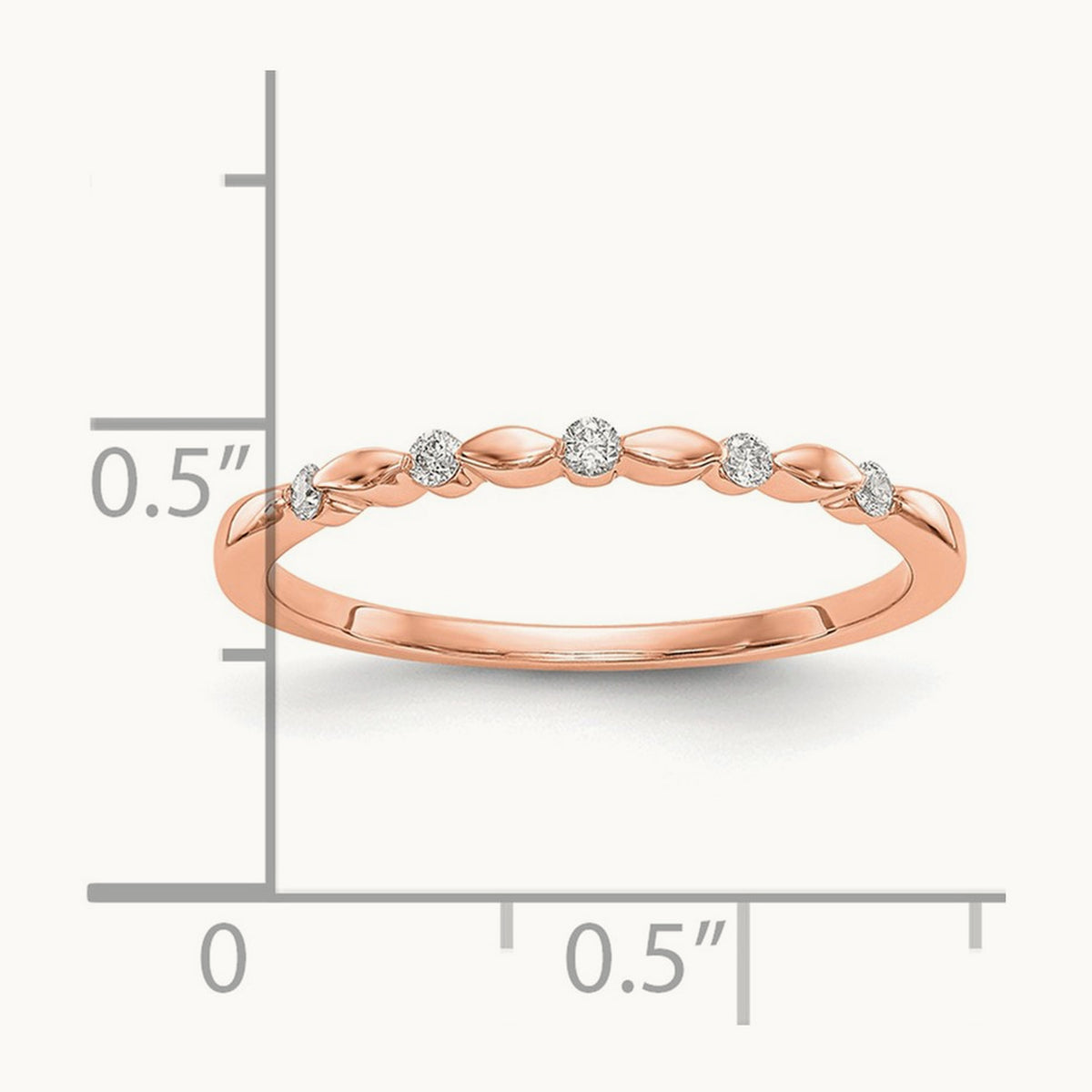 Diamond Band — 14K Rose Gold, 7