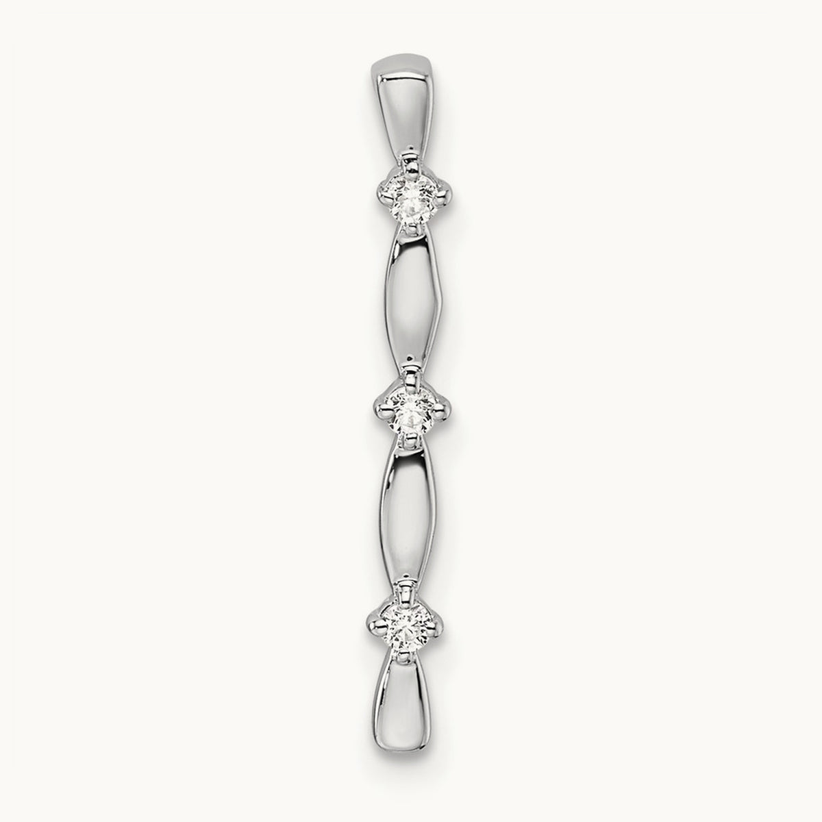 Fashion Bar Chain Slide Pendant, 0.05 ct tw Lab-Grown Diamond