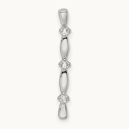 Fashion Bar Chain Slide Pendant, 0.05 ct tw Lab-Grown Diamond