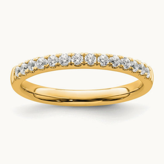 Diamond Wedding Band — 14K Yellow Gold, 7