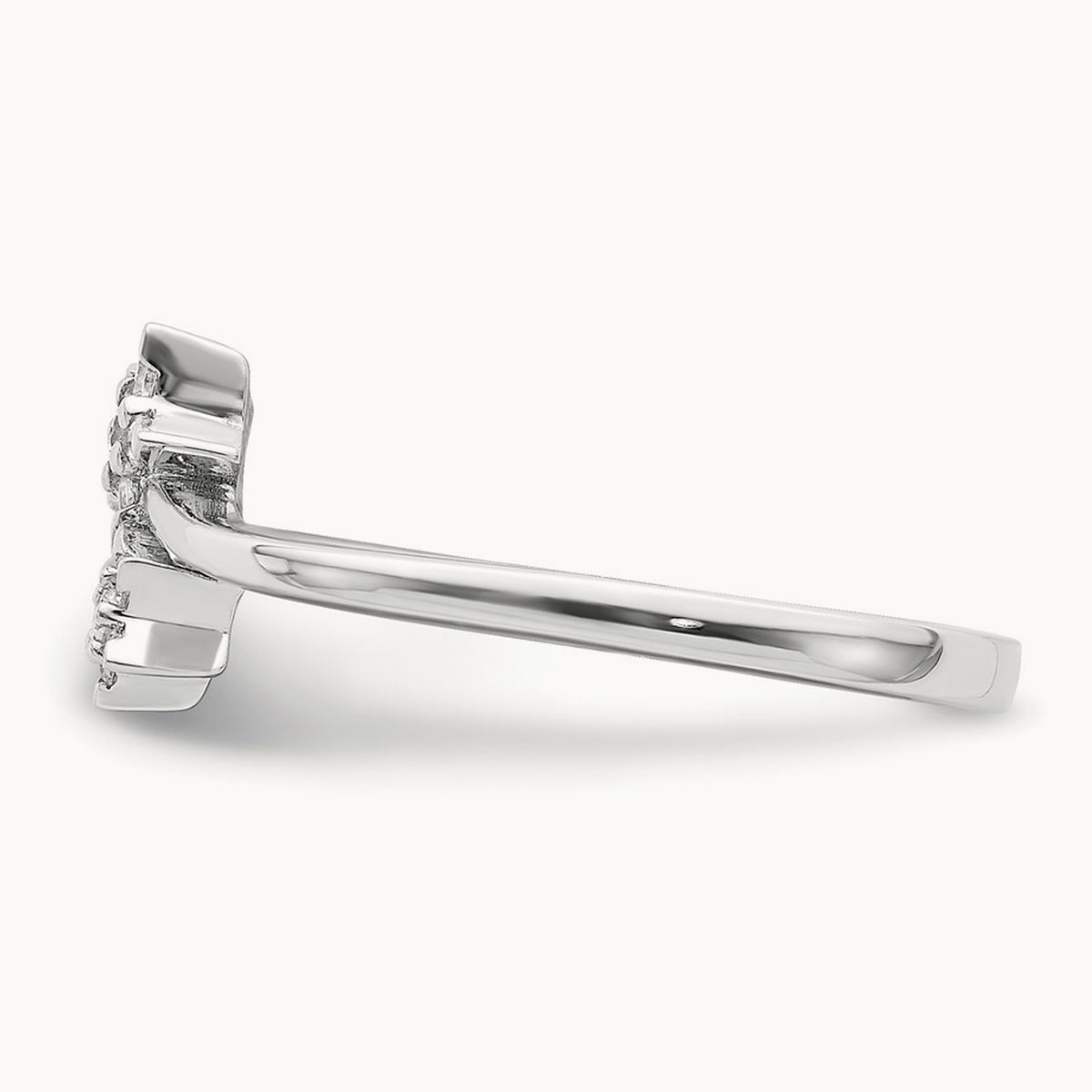 Diamond star bypass Diamond Ring, 14K White Gold