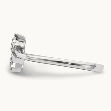 Diamond star bypass Diamond Ring, 14K White Gold