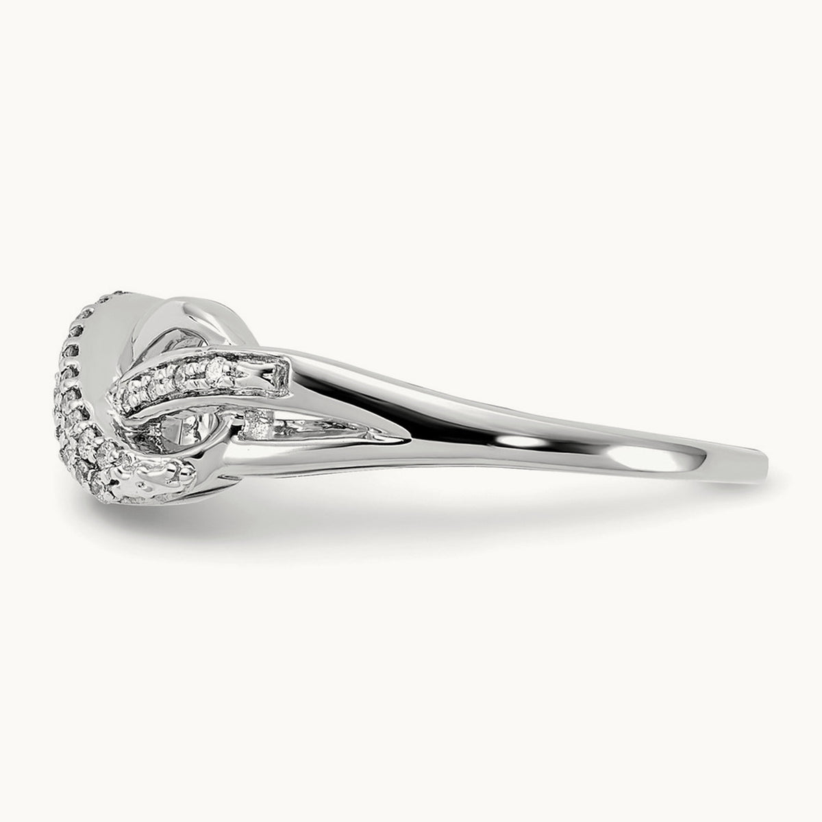 Diamond Infinity Symbol Ring — 14K White Gold