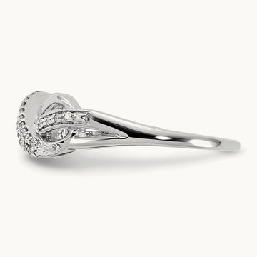 Diamond Infinity Symbol Ring — 14K White Gold