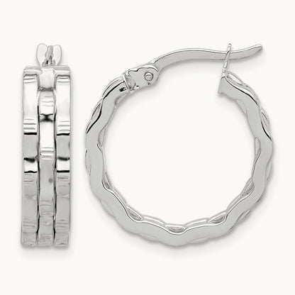 Polished and Textured Hoop Earrings — photo set