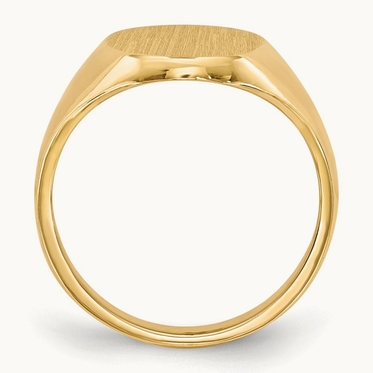 9.5x12. Closed Back Signet Ring, 5mm, 14K