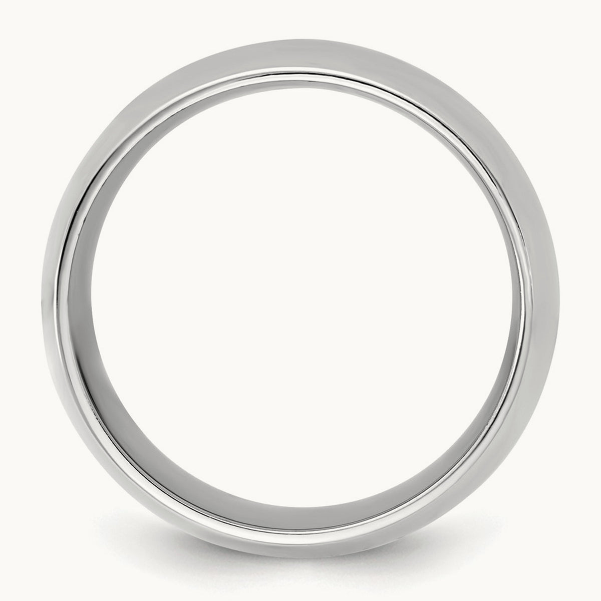 Standard Comfort Fit Band, 10mm, 10K White Gold