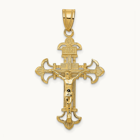INRI Fleur De Lis Crucifix Pendant — photo set