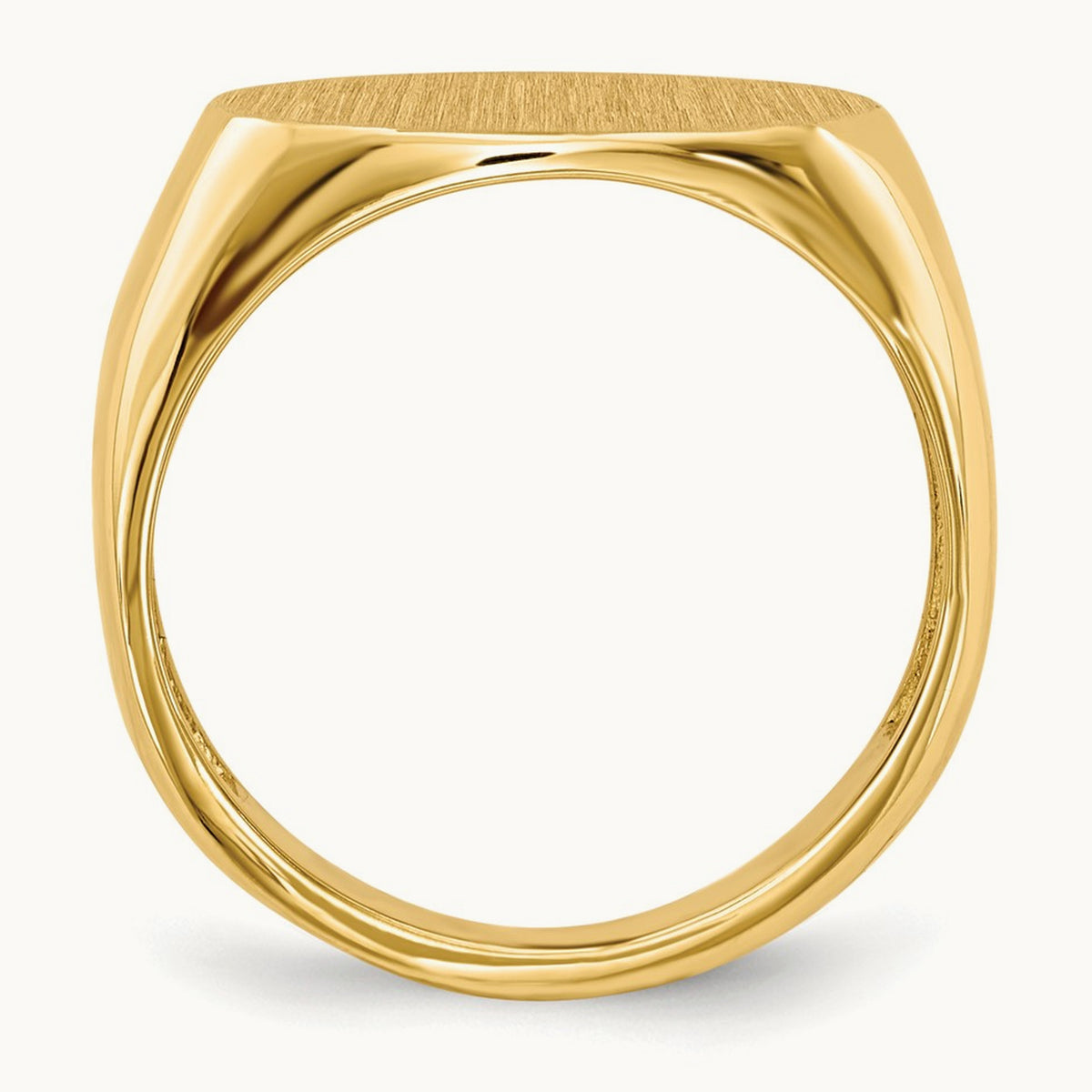 15.0x9. Open Back Signet Ring, 0mm, 14K