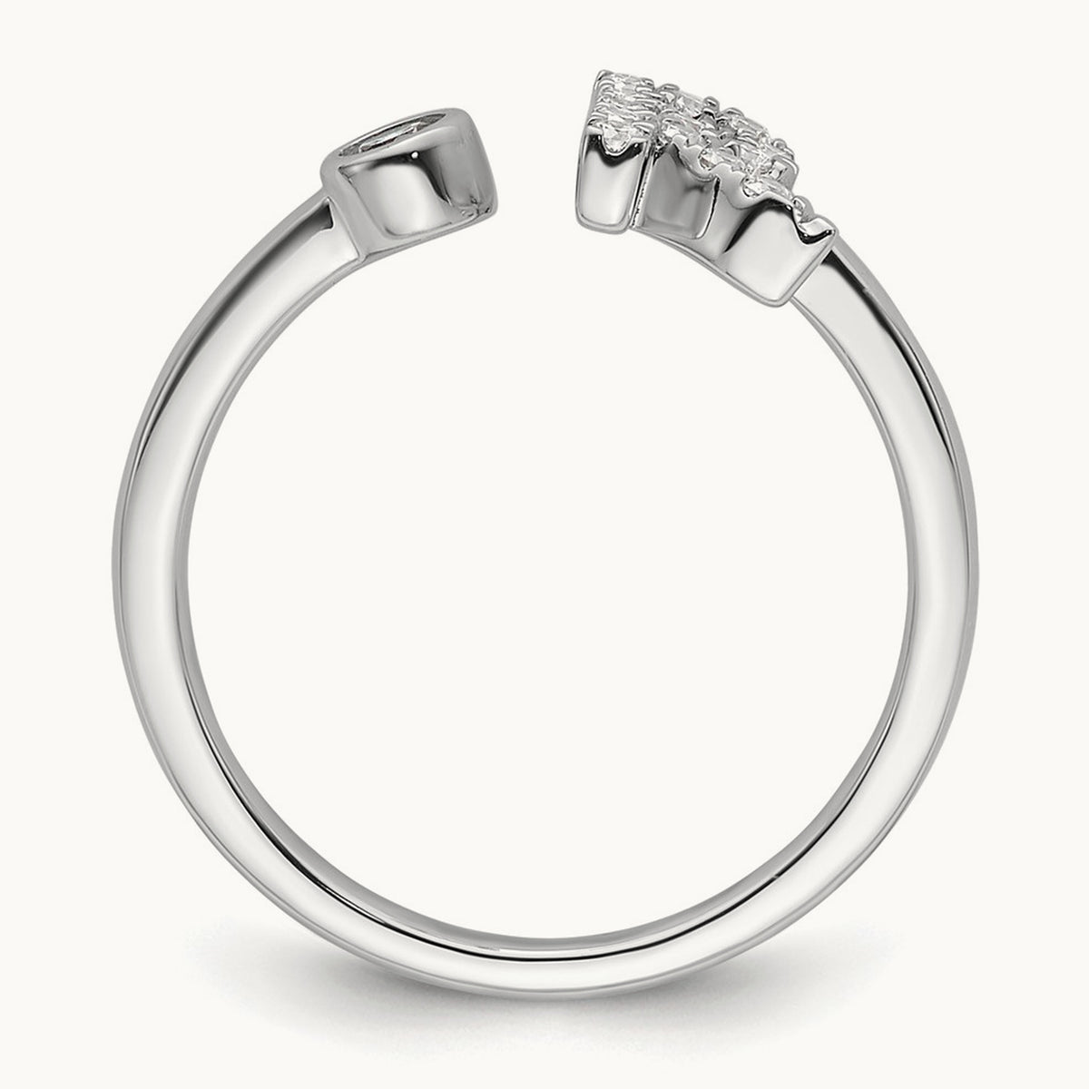 Initial R Adjustable Ring, 0.20 ct tw Lab-Grown Diamond