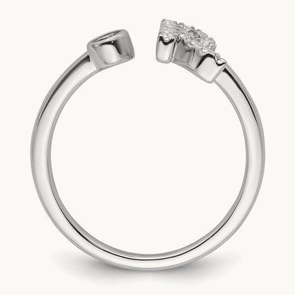 Initial R Adjustable Ring, 0.20 ct tw Lab-Grown Diamond