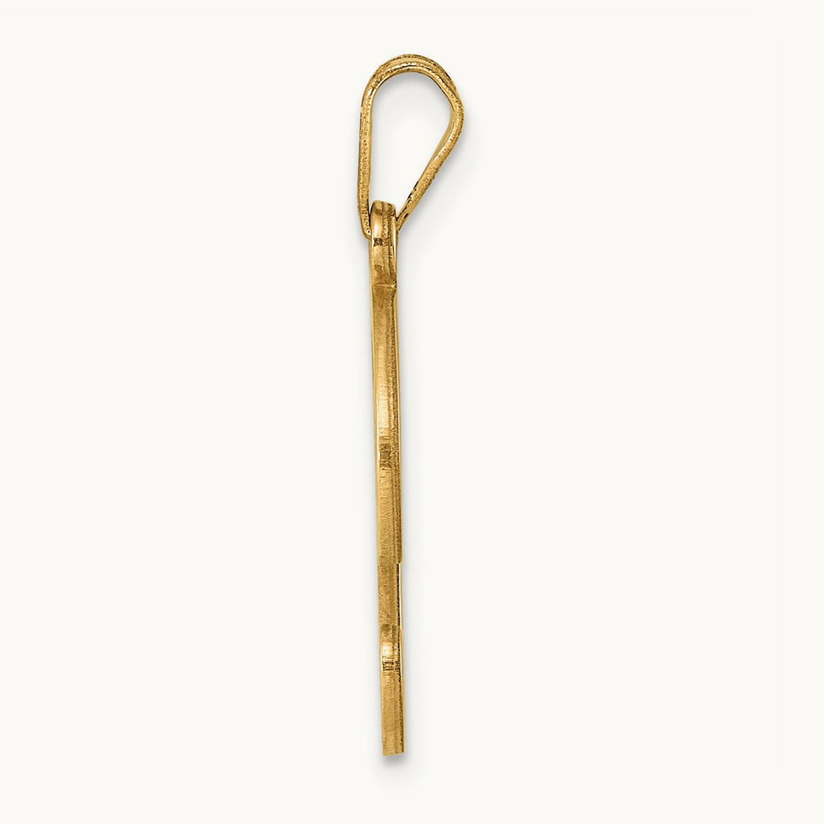 Script Letter T Initial Pendant, 14K