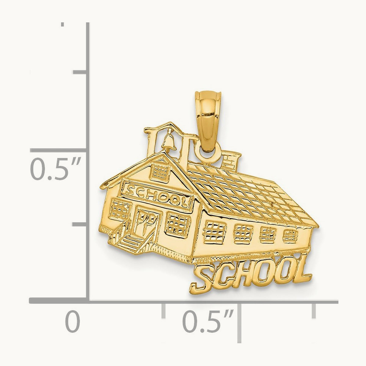 School House Pendant, 14K