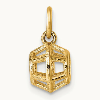 Polished Pentagonal Shape Pendant, 14K