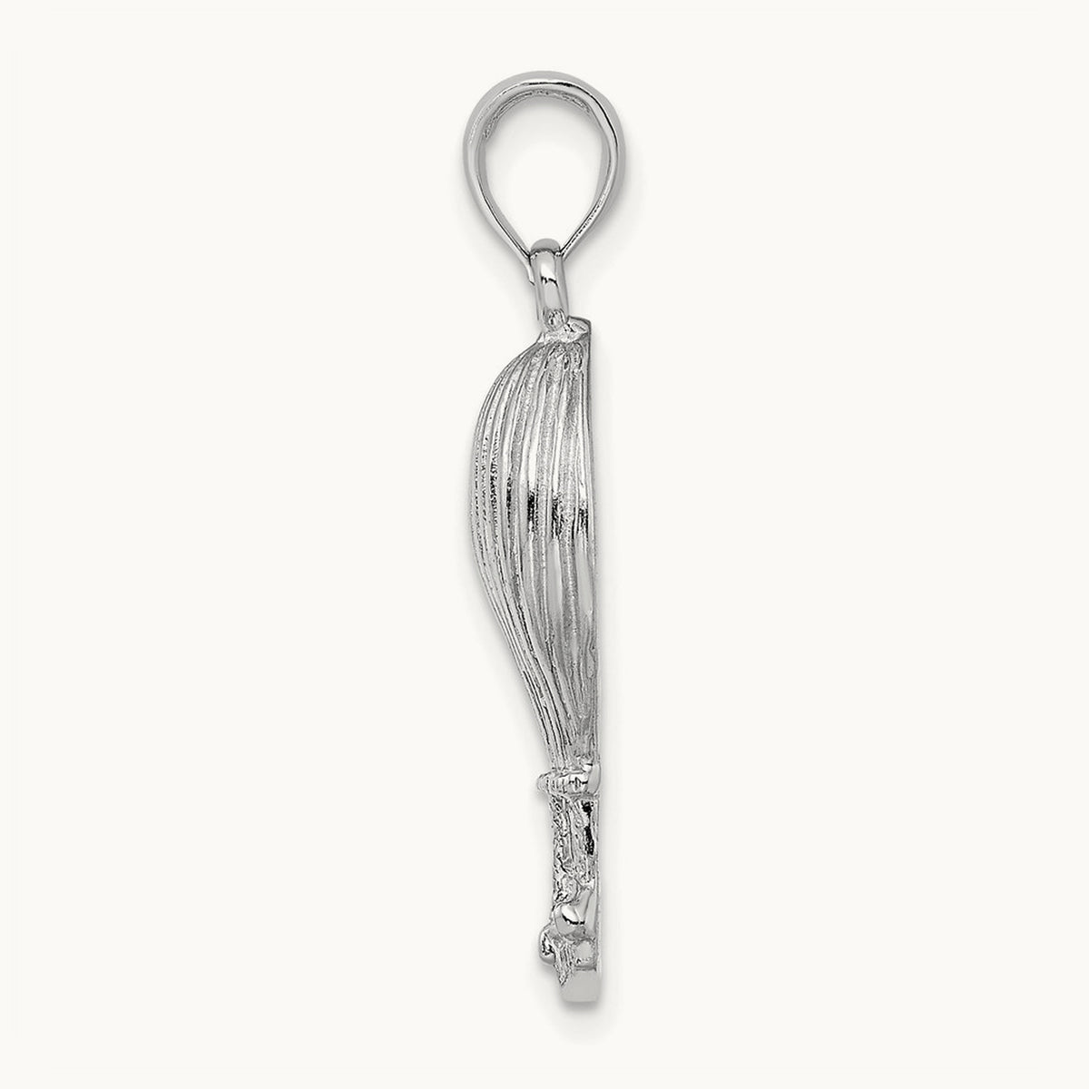 Polished Hot Air Ballon Charm — 14K White Gold