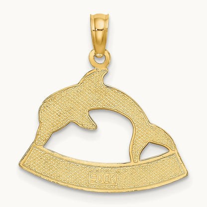HAWAII Dolphin Charm, 14K