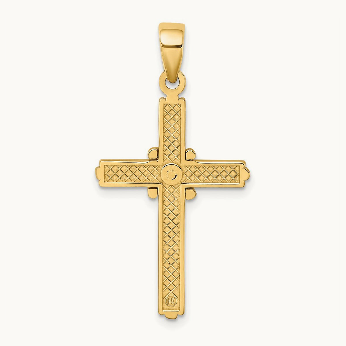 Polished with X Center Cross Charm — 33.9mm